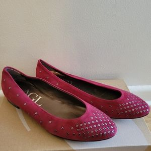 AGL Red Leather Flats